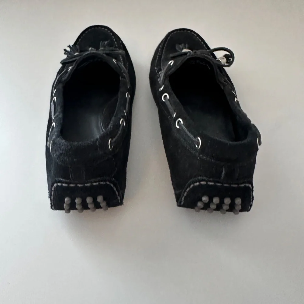 Cole Haan Black Suede Driving Loafers | Size 6